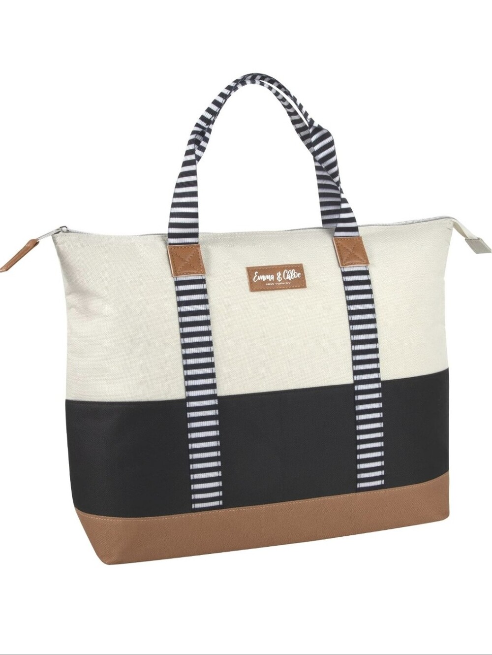 Emma & Chloe XL 20-Can Canvas Insulated Tote Cooler Bag Beach & Camping BNWT SO